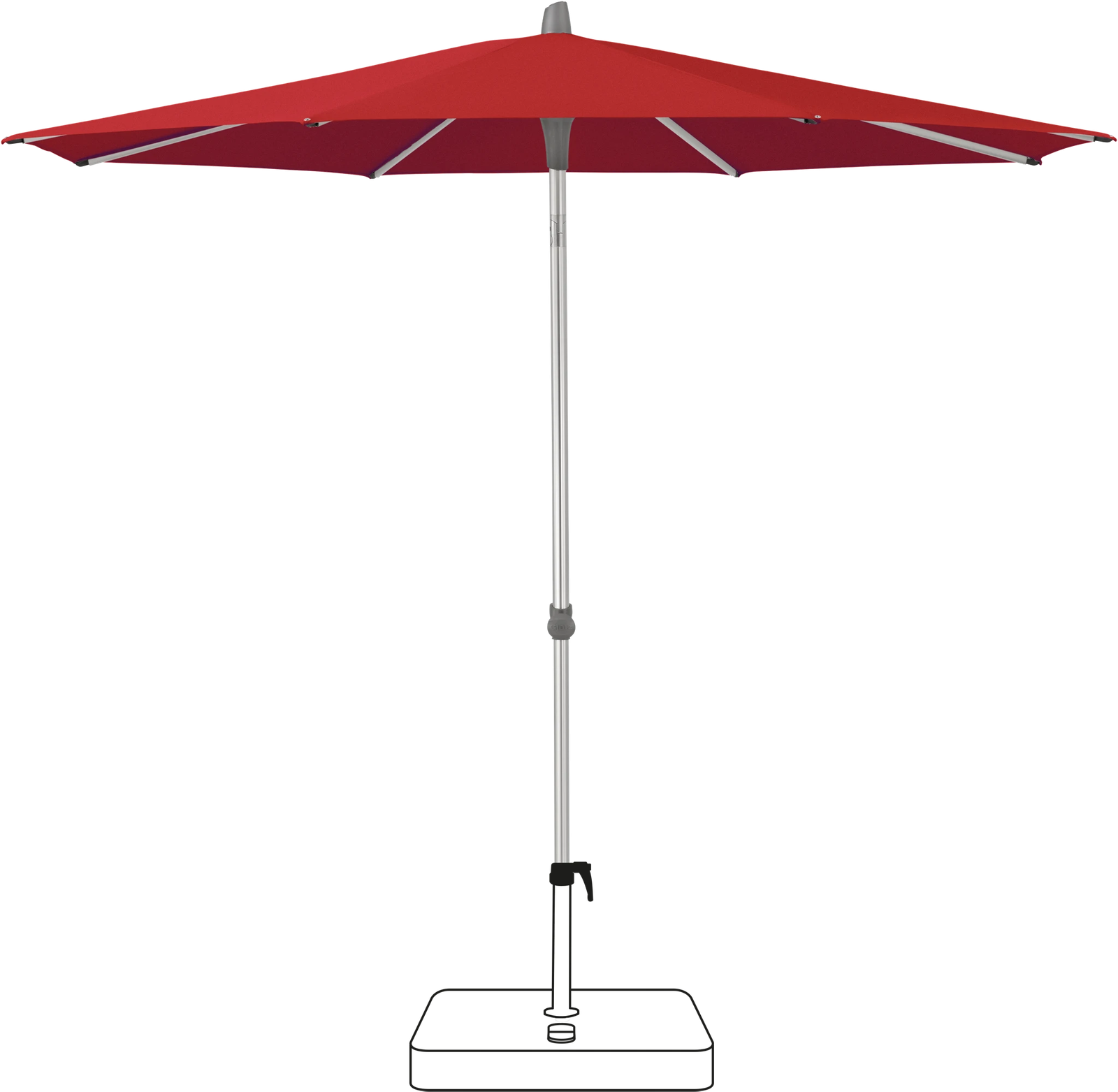ALU-SMART - 200 / rund / 4 / Carmine / ohne / Natureloxiertes Aluminium ALU-SMART - 200 / rund / 4 / Carmine / ohne / Natureloxiertes Aluminium