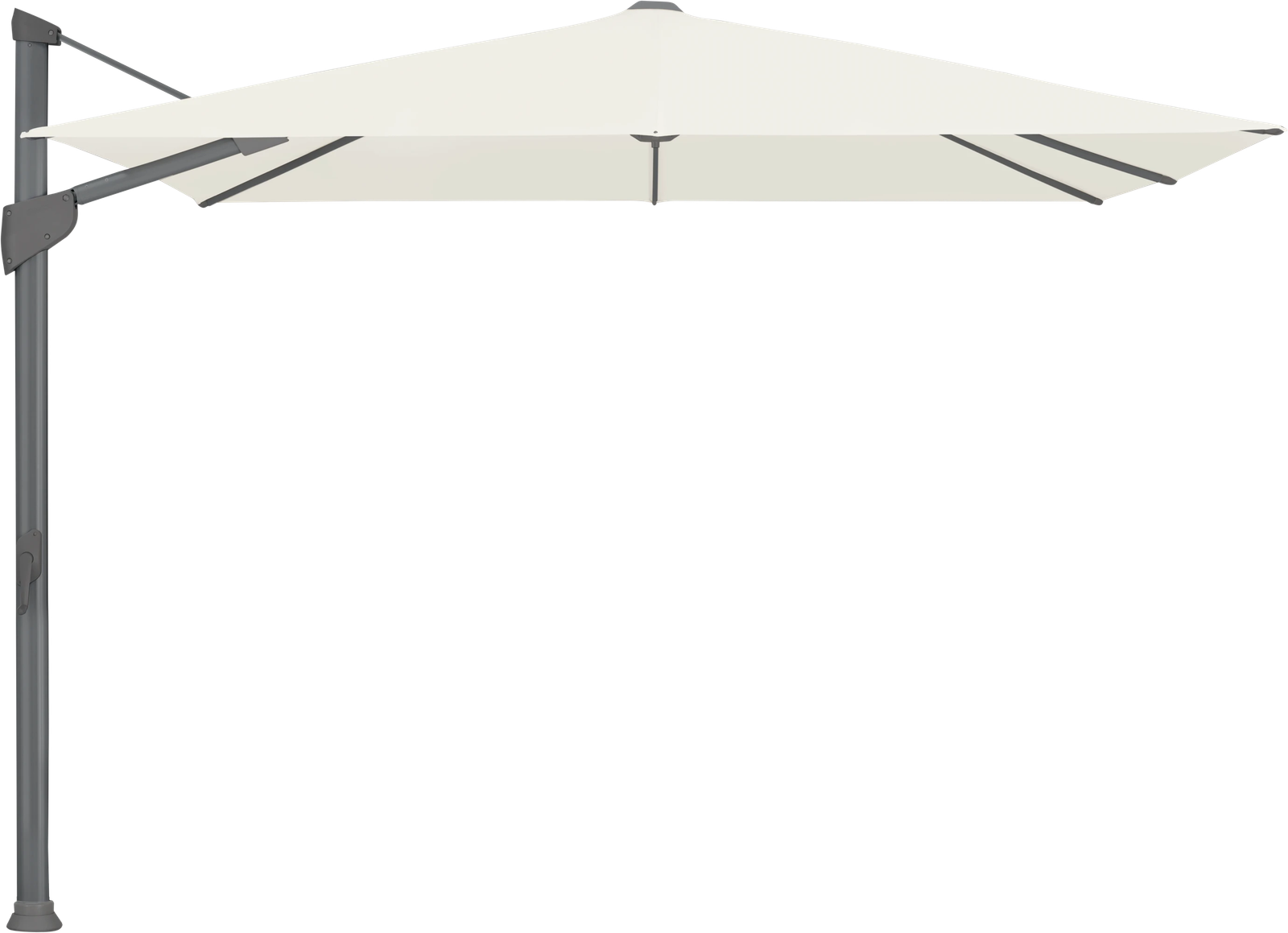 FORTANO - 300x300 / rechteckig / 2 / Off white / ohne / Anthrazit pulverbeschichtetes Aluminium