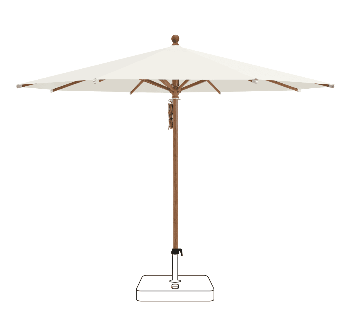 PIAZZA - 300 / rund / 2 / Off white / ohne / Aluminium Holzoptik PIAZZA - 300 / rund / 2 / Off white / ohne / Aluminium Holzoptik