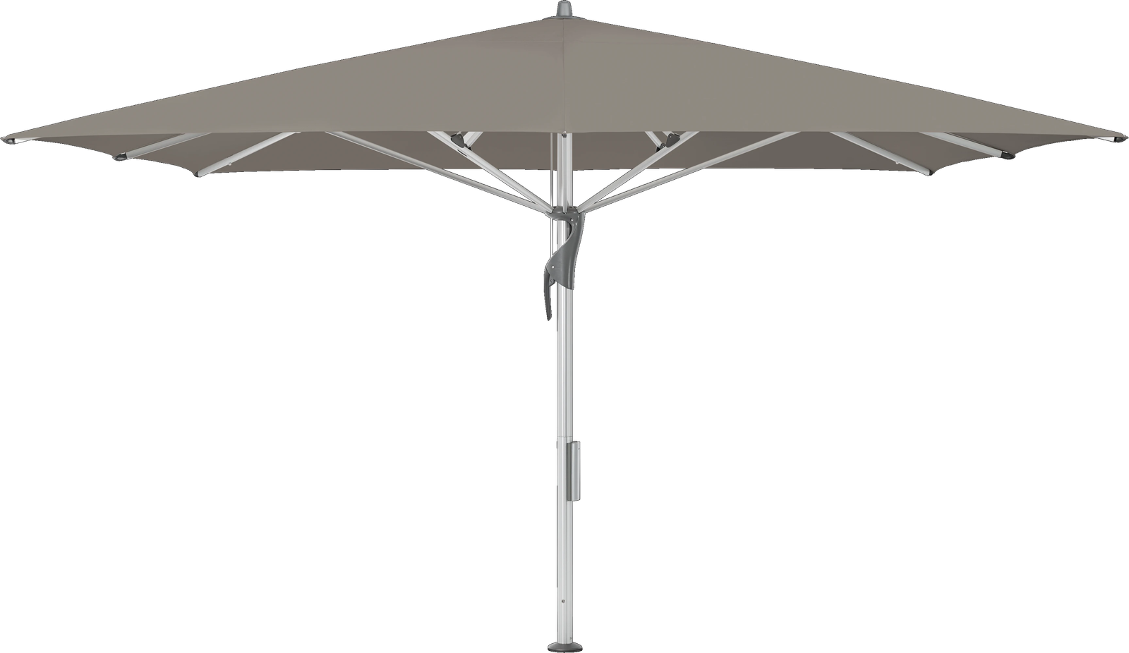 FORTELLO LED - 350x350 / quadratisch / 4 / Taupe / ohne / Natureloxiertes Aluminium