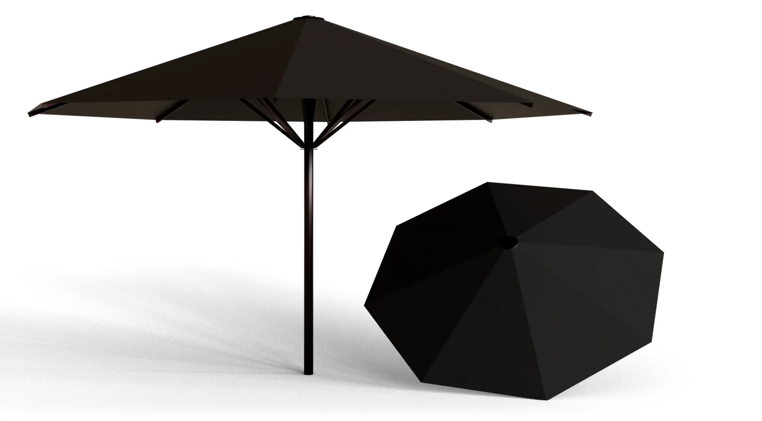 Schattello - 300x550 / rechteckig / MayTex-Acryl / schwarz / mit Volant / RAL 8019 graubraun Schattello - 300x550 / rechteckig / MayTex-Acryl / schwarz / mit Volant / RAL 8019 graubraun