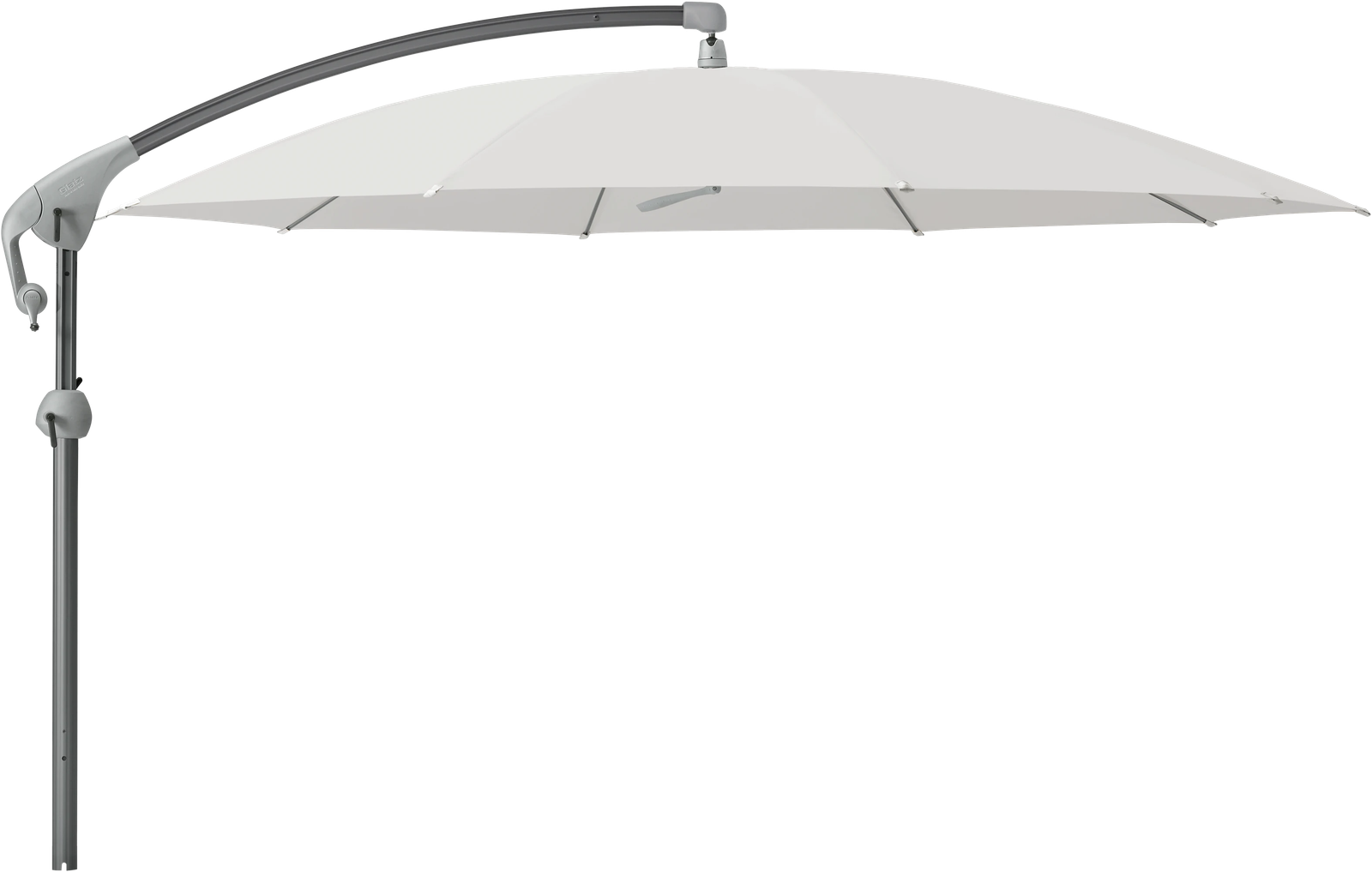 PENDALEX P+ - 350 / rund / 5 / Alabaster / ohne / Anthrazit pulverbeschichtetes Aluminium PENDALEX P+ - 350 / rund / 5 / Alabaster / ohne / Anthrazit pulverbeschichtetes Aluminium