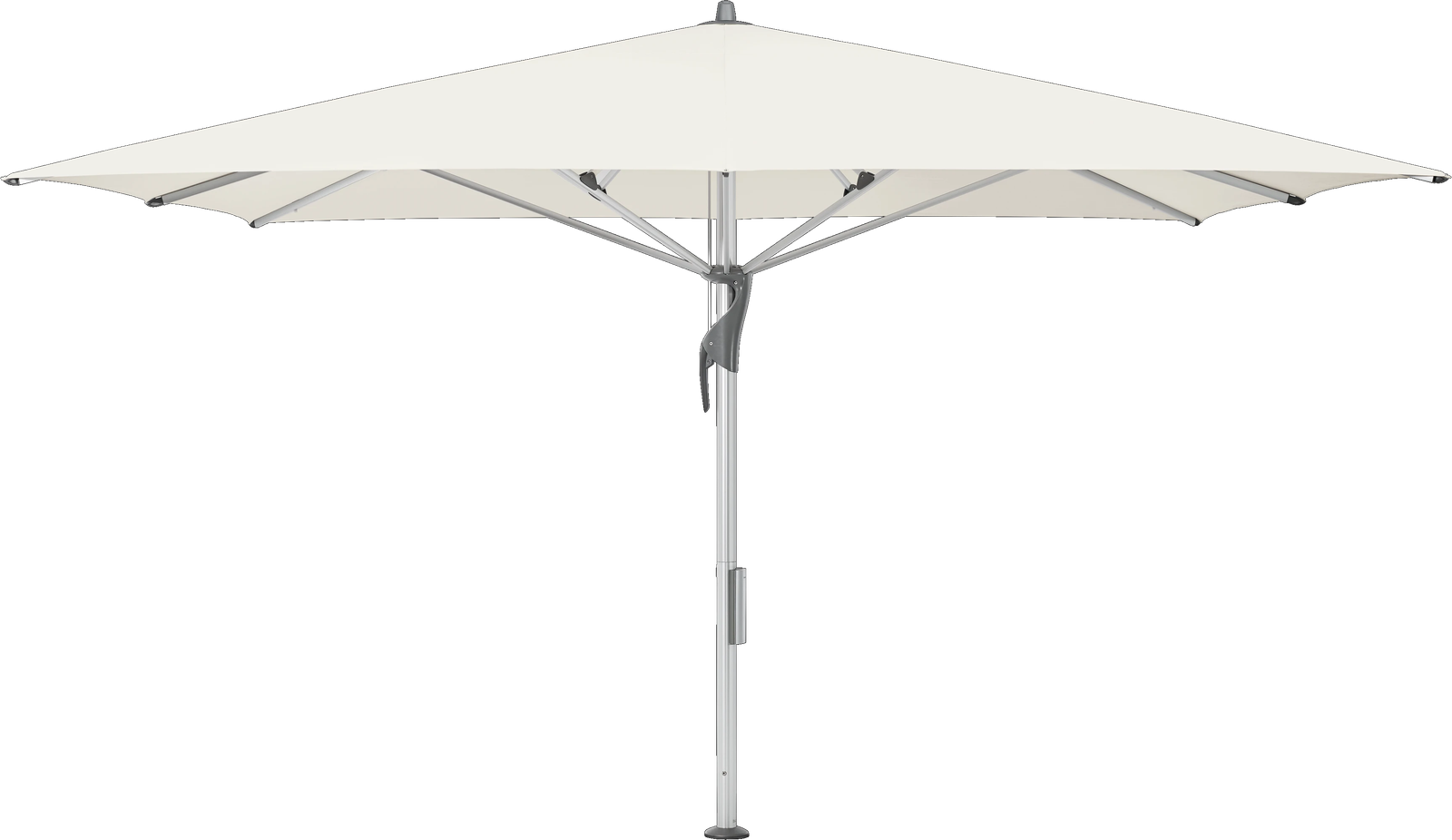 FORTELLO LED - 400x400 / quadratisch / 2 / Off white / ohne / Natureloxiertes Aluminium