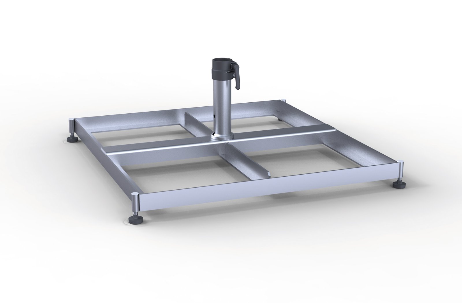 Standrahmen mit Schrägausgleich - durch Stellschrauben, ohne Platten Standrahmen mit Schrägausgleich - durch Stellschrauben, ohne Platten