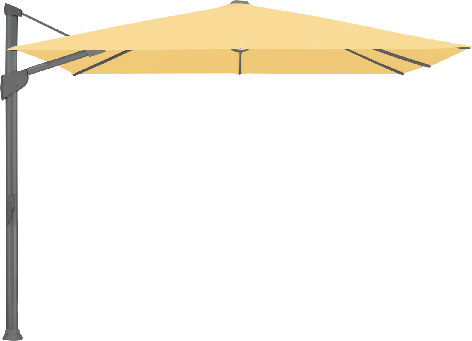 FORTANO - 300x300 / rechteckig / 4 / Straw / ohne / Anthrazit pulverbeschichtetes Aluminium
