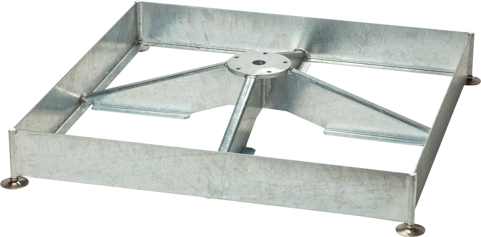 Sockelrahmen M4, 180kg, (für 12 Platten 40x40x4cm)