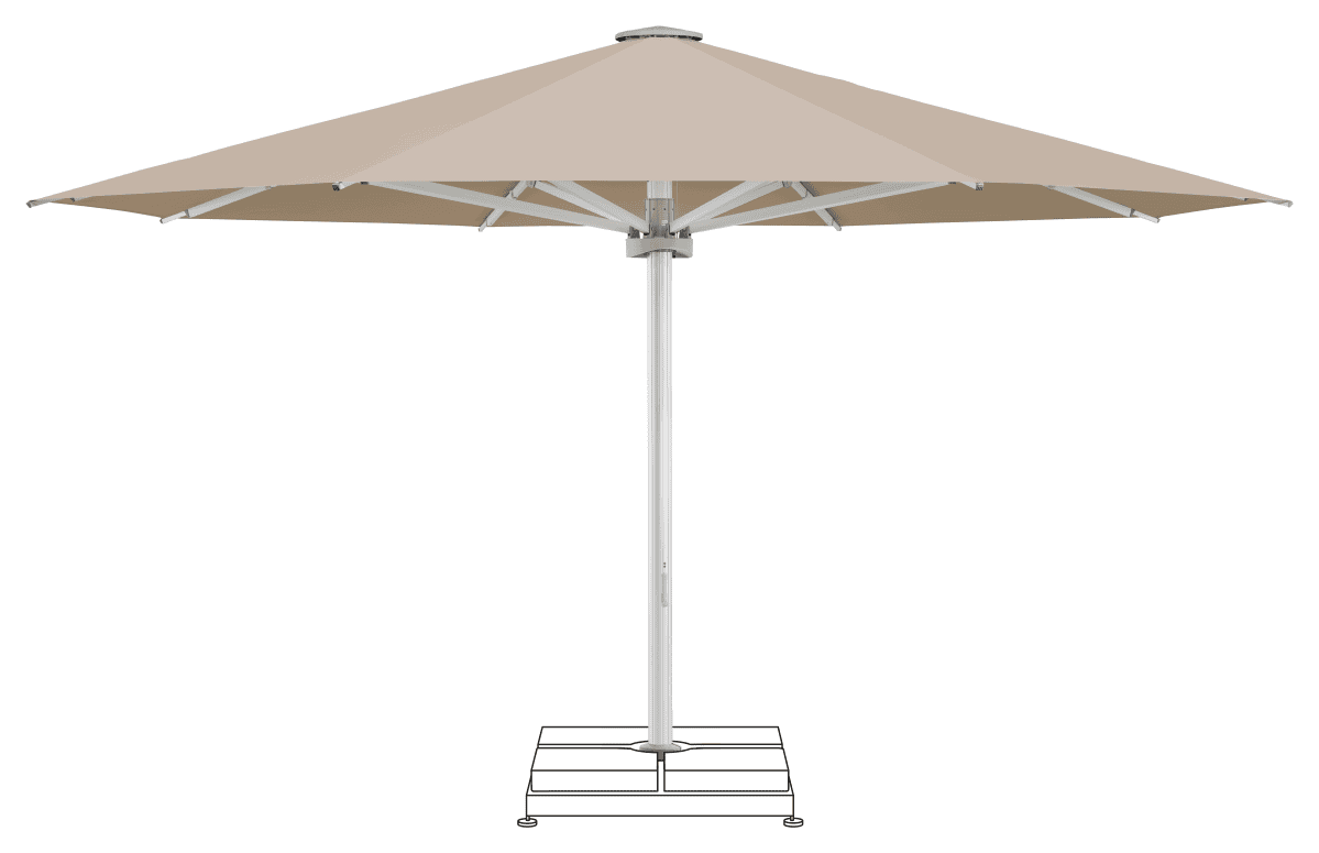 PALAZZO Noblesse - 650 / rund / 5 / Linen / ohne / Natureloxiertes Aluminium