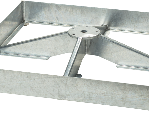 Sockelrahmen M4, 180kg, (für 12 Platten 40x40x4cm)