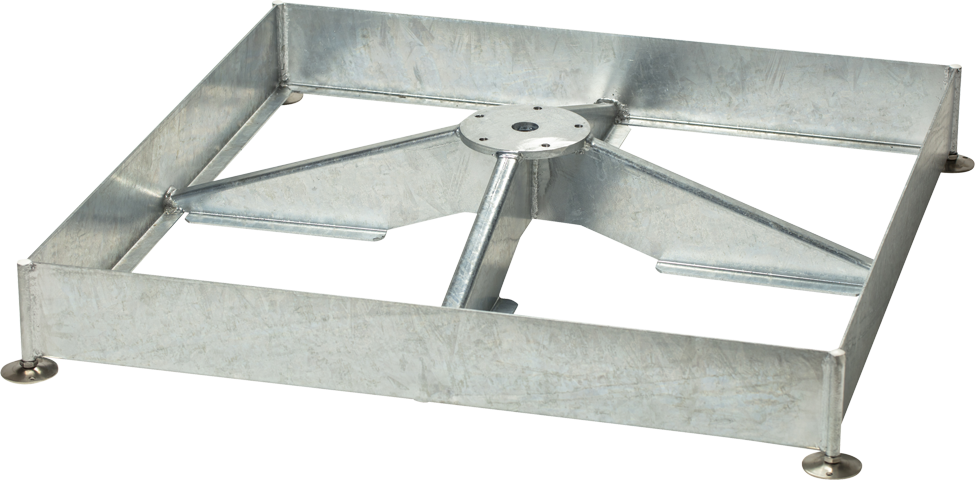 Sockelrahmen M4, 180kg, (für 12 Platten 40x40x4cm)