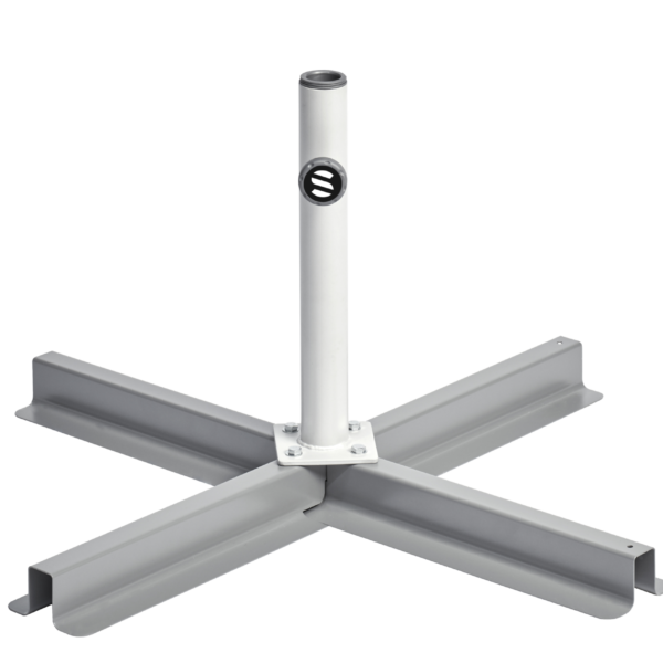 Ständerkreuz für 4 Platten 40x40x4cm mit Standrohr