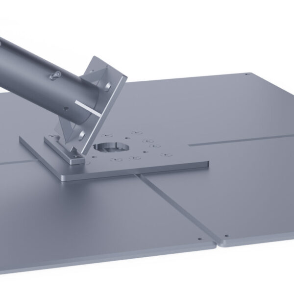 Standplatte mit Klappscharnier - feuerverzinkt, 1 Lage = 4 Platten, ca. 277 kg