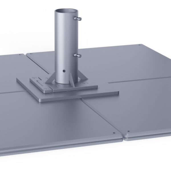 Standplatte mit Klappscharnier - feuerverzinkt, 2 Lagen = 8 Platten, ca. 526 kg