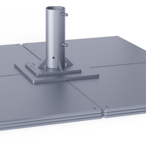 Standplatte mit Klappscharnier - feuerverzinkt, 3 Lagen = 12 Platten, ca. 775 kg