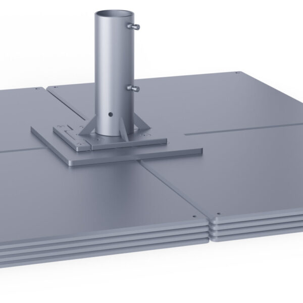 Standplatte mit Klappscharnier - feuerverzinkt, 4 Lagen = 16 Platten, ca. 1024 kg